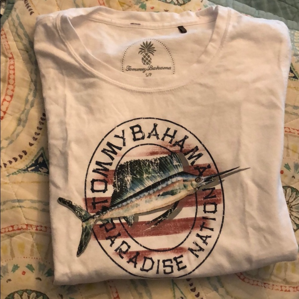 Small Tommy Bahama White T-Shirt